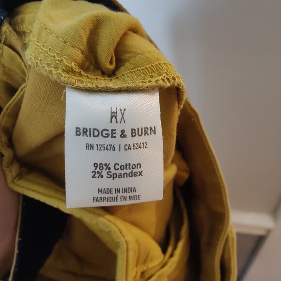 Bridge & Burn Women's Sz 25 Mustard Yellow Market Straight Leg Pants Wheat - Picture 5 of 7